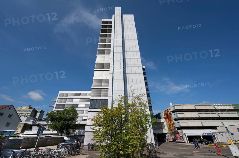 Town Hall, built 1969 to 1971, Erlangen, Middle Franconia, Bavaria, Germany