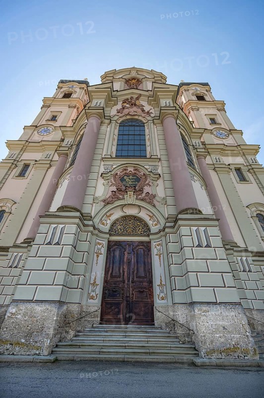 East towers of the Basilica of St Alexander and St Theodore, Ottobeuren, Unterallgäu, Bavaria, Germany