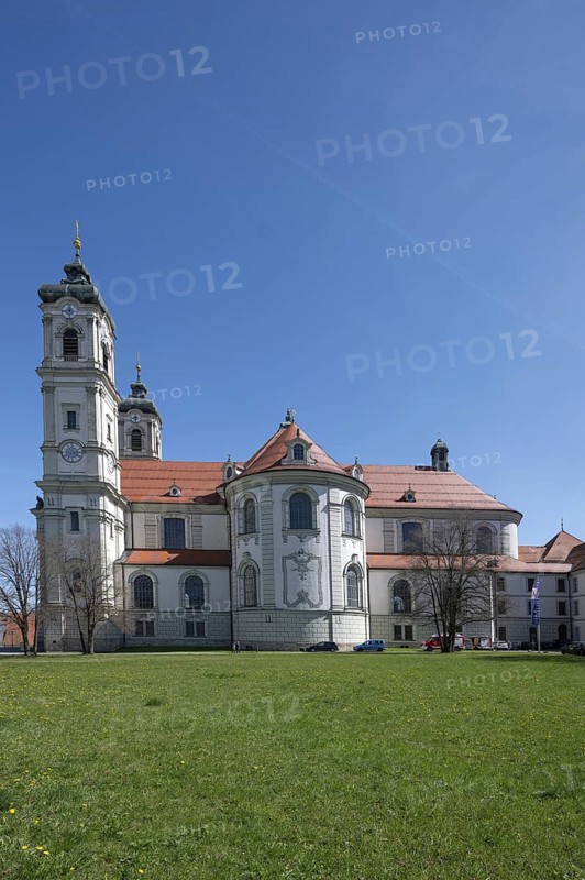Baroque Basilica of St Alexander and St Theodor, Ottobeuren Monastery, Ottobeuren, Unterallgäu, Bavaria, Germany