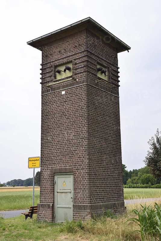 Old transformer station... Mönchengladbach (Sittard) being converted into a bird sanctuary, future breeding site for barn owl and Common Kestrel as well as various small birds and insects, Lower Rhine, Mönchengladbach Sittard, North Rhine-Westphalia, Germany, Western Europe