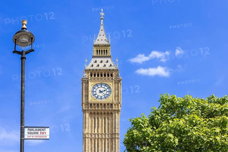 London, Tower of Big Ben on Parliament Square, Great Bell of Clock of Westminster