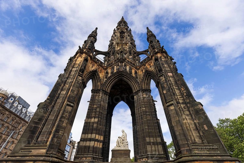 Scotland, Edinburgh, 1 June, 2025: Scott Monument in Edinburgh historic city ceter old town