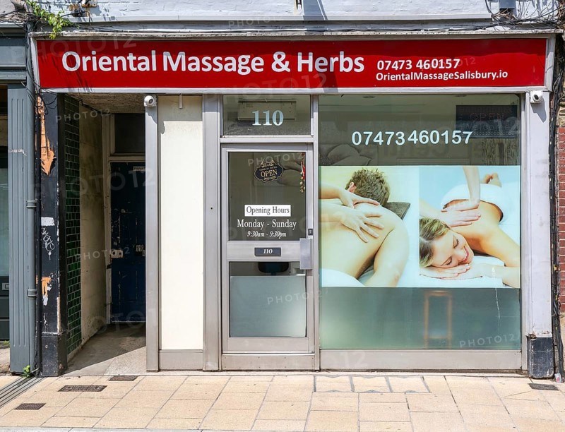 Oriental Massage and Herbs massage parlour, Fisherton Street, Salisbury, Wiltshire, England, UK