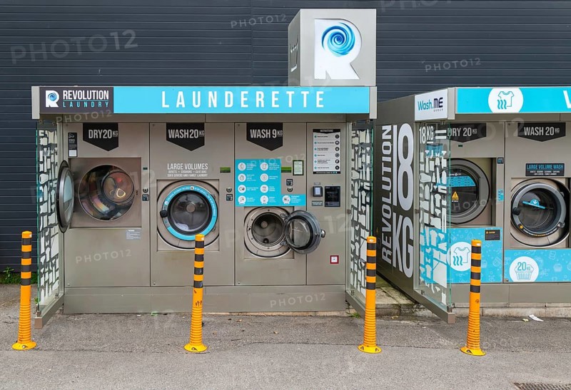 Wash.ME Revolution Laundry launderette service washing machines, Pewsey, Wiltshire, England, UK