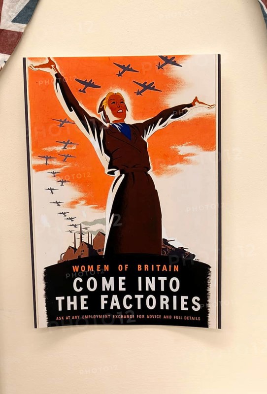 Exhibition of 1940s government public information wartime propaganda posters, Wiltshire, England, UK