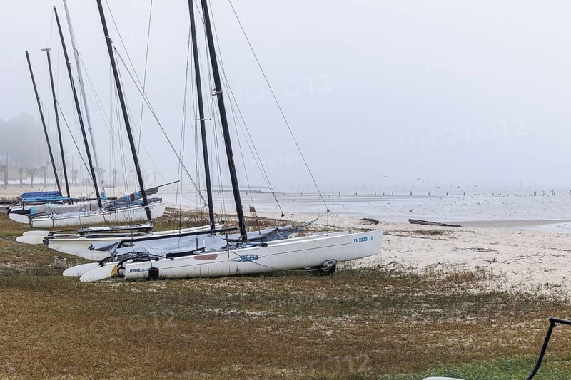 Hobie Cat catamarans at the Ocean Springs Yacht Club on the Biloxi Bay in Ocean Springs, Mississippi