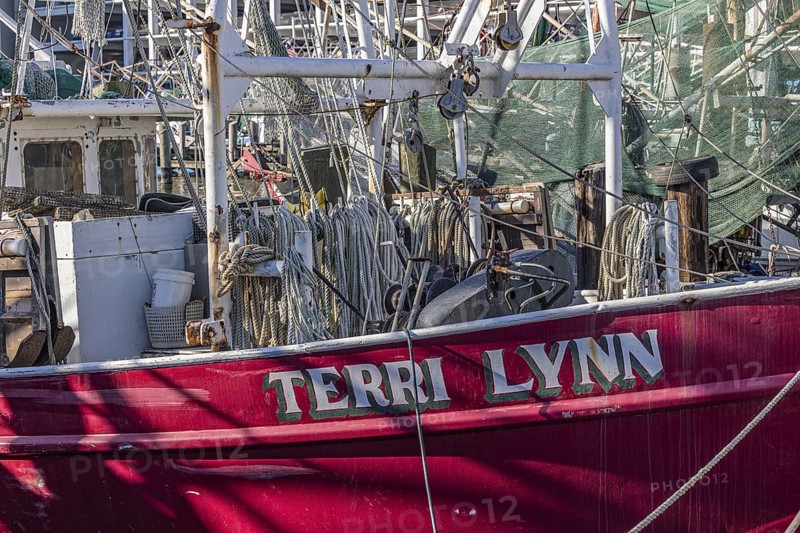 Commercial fishing boat Terry Lynn at dock in the commercial section of the Biloxi Small Craft Harbor in Biloxi, MS