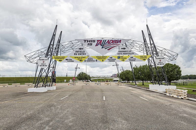 Entrance to the Talladega Superspeedway in Talladega, Alabama