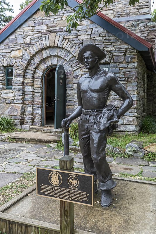 Civilian Conservation Corps (CCC) statue Iron Mike in Cheaha State Park near Delta, Alabama