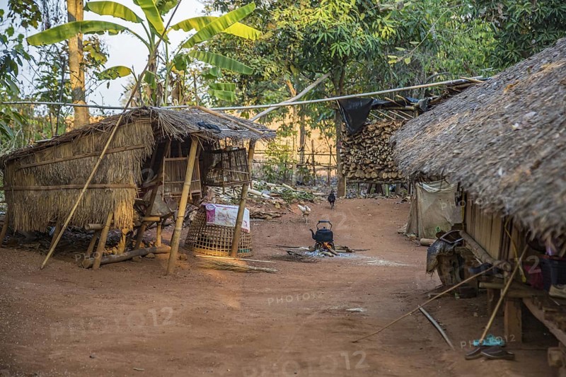Residences of the Lu Mien-Yao tribe area of the Union of Hill Tribe Villages outside of Chiang Rai in the Nanglae District of Thailand