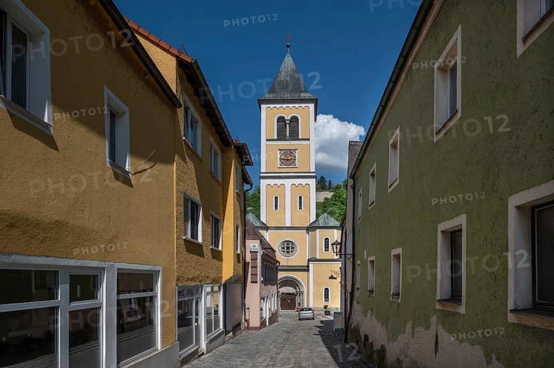 Church of St Vitus, destroyed around 1630, rebuilt between 1661 and 1665, Burglengenfeld, Upper Palatinate, Bavaria, Germany
