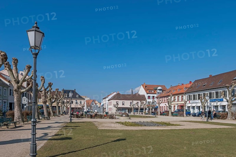 Königsplatz, former parade ground, Germersheim, Palatinate, Rhineland-Palatinate, Germany