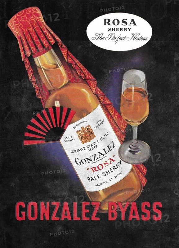 Gonzalez Byass Rosa sherry advert advertising in Country Life magazine UK 1951