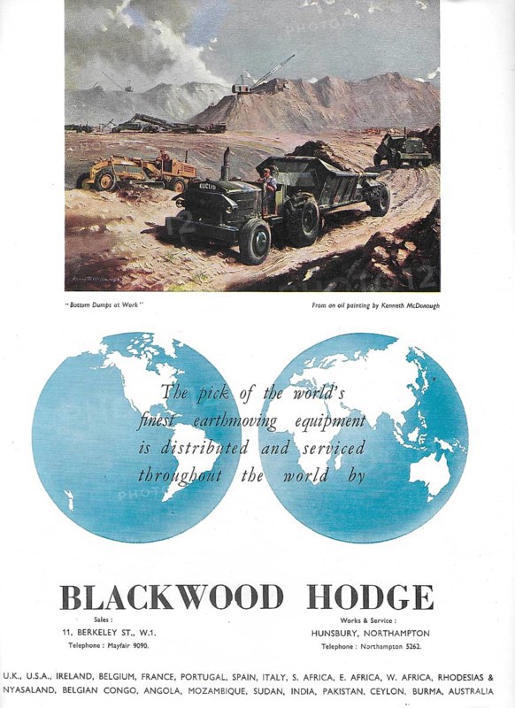 Blackwood Hodge earthmoving equipment advert advertising in Country Life magazine UK 1951
