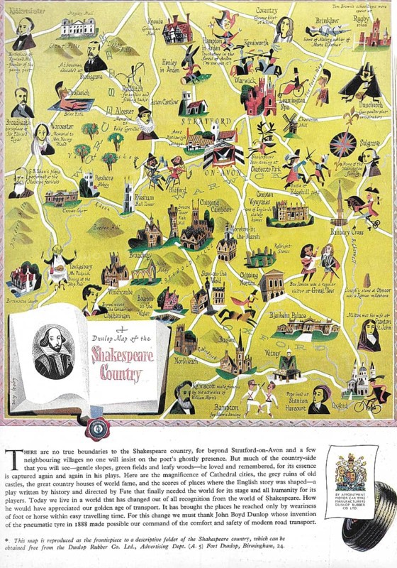 Dunlop Rubber Shakespeare Country advert advertising in Country Life magazine UK 1951