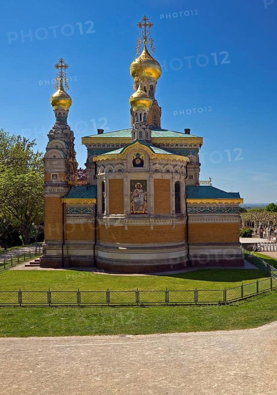 Russian Chapel, church built on imported Russian earth by Léon N. Benois, Mathildenhöhe, Darmstadt, Hesse, Germany