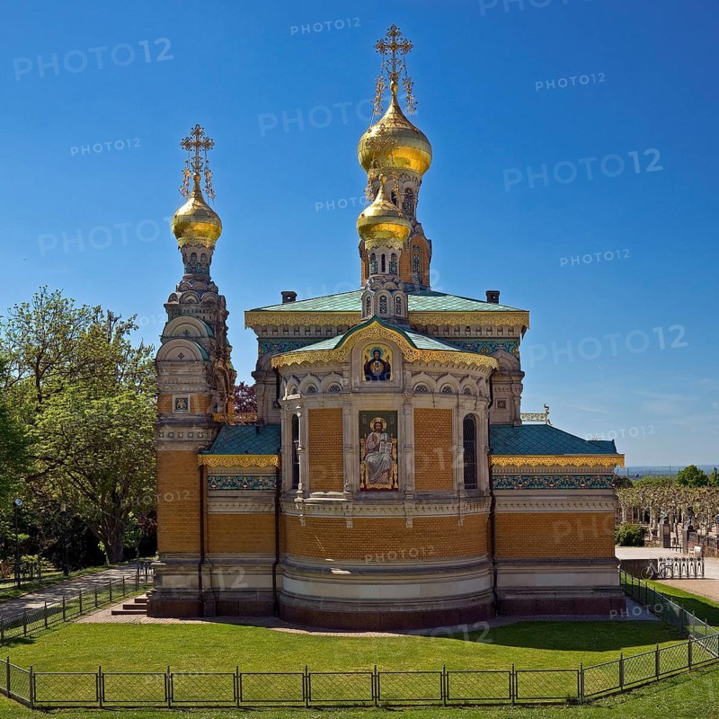Russian Chapel, church built on imported Russian earth by Léon N. Benois, Mathildenhöhe, Darmstadt, Hesse, Germany