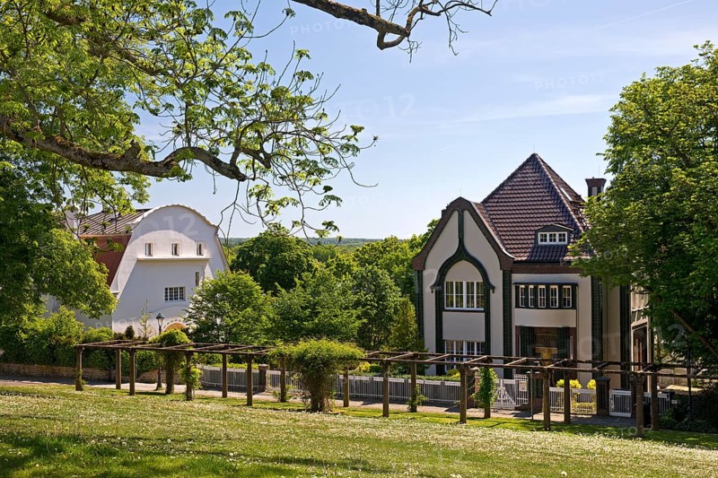 Large Glückert House and Behrens House, Mathildenhöhe Artists' Colony, UNESCO World Heritage Site, Darmstadt, Hesse, Germany