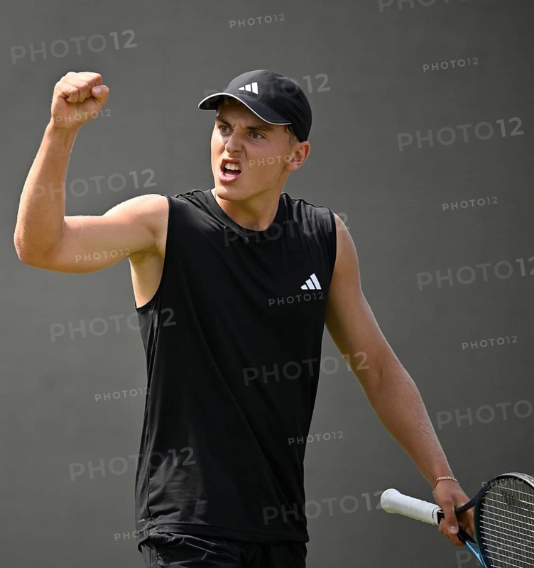 Justin Engel GER Cheers Emotion Gesture Gesture Tennis, ATP 250, BOSS Open 2025, Stuttgart, Baden-Württemberg, Germany