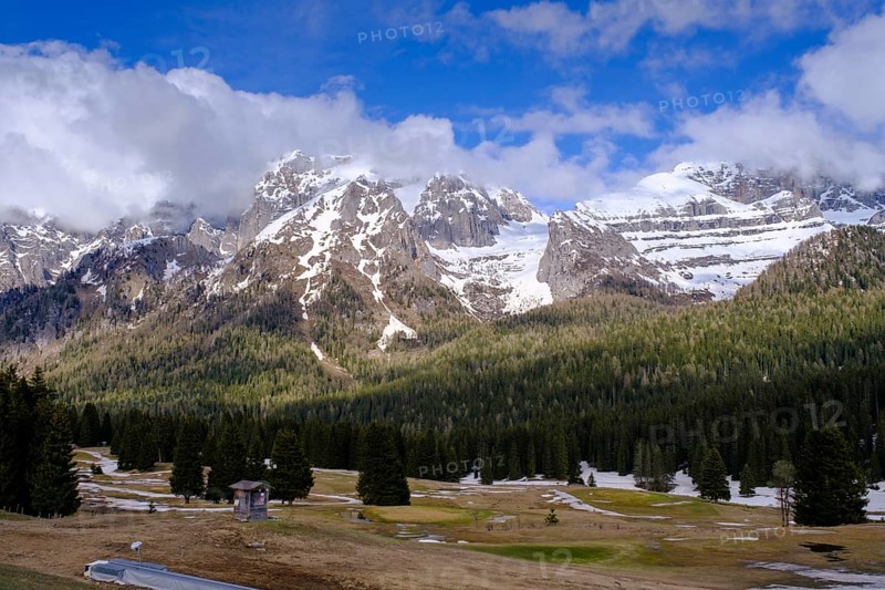 Passo Campo Carlo Magno, near Madonna di Campiglio, Adamello nature park Park, Trentino, Italy