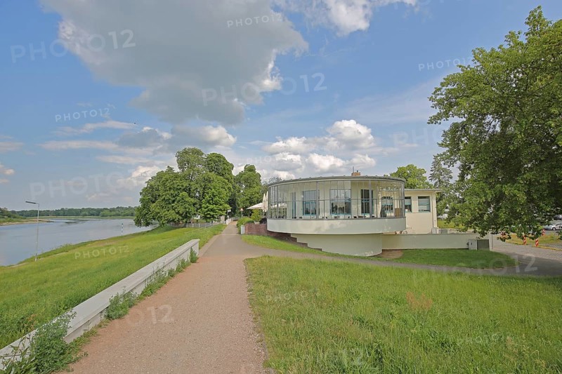 Restaurant Kornhaus an der Elbe im Bauhaus, Dessau, Dessau-Roßlau, Saxony-Anhalt, Germany