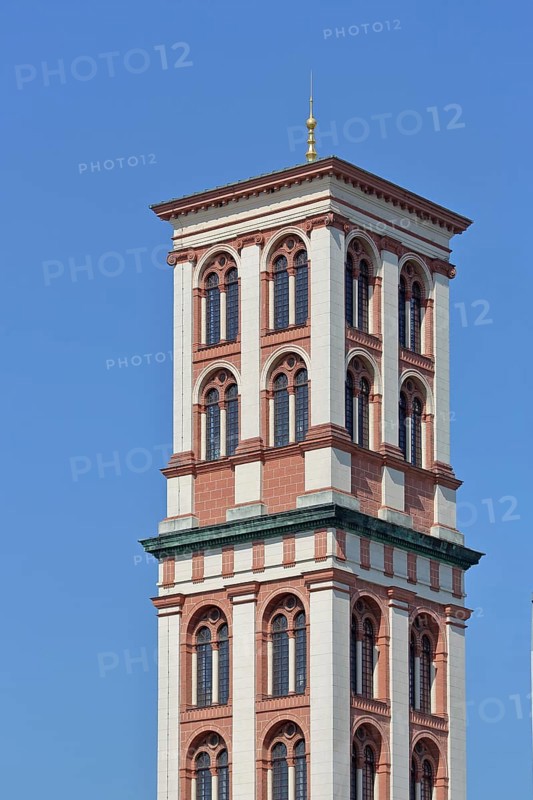 Tower of the Museum of Natural History and Prehistory, spire, cut-out, Dessau, Dessau-Roßlau, Saxony-Anhalt, Germany