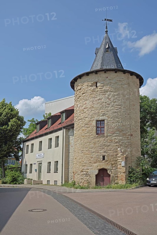 Historic hare tower as part of the former town fortifications, Bernburg, Saxony-Anhalt, Germany
