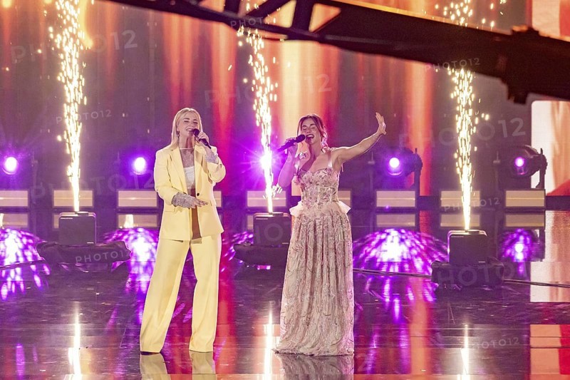 Sarah Engels and Beatrice Egli with the song Starke Mädchen at the Beatrice Egli Show in Studio Berlin Adlershof on 08.04.2025. The broadcast will take place on Easter Saturday, 19 April 2025, 20:15, on Ersten