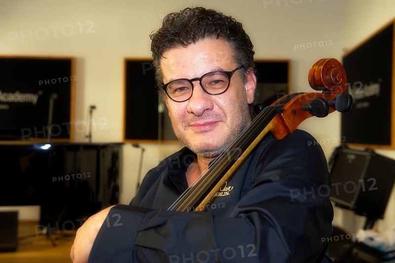 Pierluigi Ruggiero (cellist and artistic director), Ensemble SineQuaNon Berlin, rehearsal for the concert on 15 June 2025 at concert hall Am Gendarmenmarkt, Music Academy, Berlin, 13 June 2025