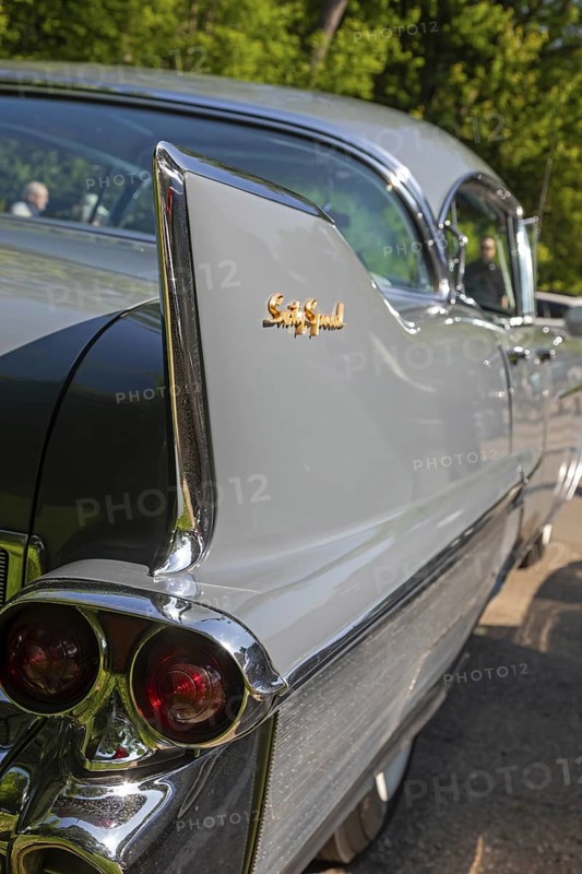 Grosse Pointe Shores, Michigan - The 1958 Cadillac Fleetwood Sixty Special was on display for the media preview of the annual Eyes on Design auto show