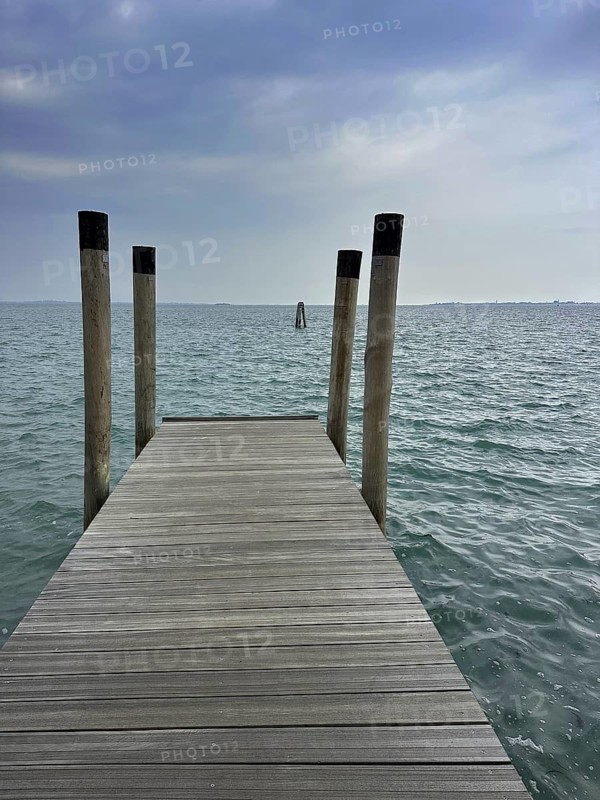 View over the lagoon, lagoon city of Venice, Veneto, Italy