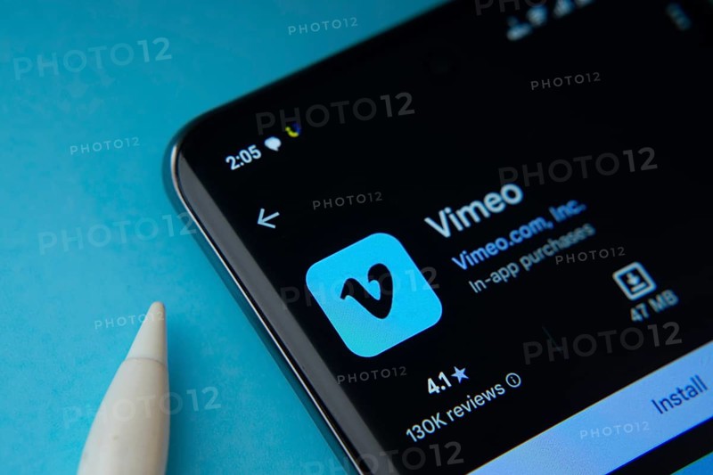 Dhaka, Bangladesh- 17 March 2025: The Vimeo app from Google Playstore is displayed on a smartphone screen