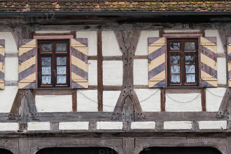 Old timber-frame house, Fachwerk, Blaubeuren, Swabian Jura, Baden-Württemberg, Germany