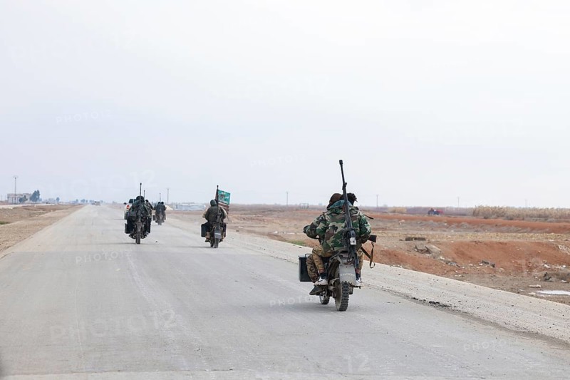 In Raqqa, Syria on January 17, 2026, the Syrian Army secures dozens of towns and villages in the northeast countryside. This deployment comes after the withdrawal of Kurdish fighters from the Syrian Democratic Forces (SDF) under a agreement aimed at avoiding direct military confrontation, Raqqa, Raqqa, Syria