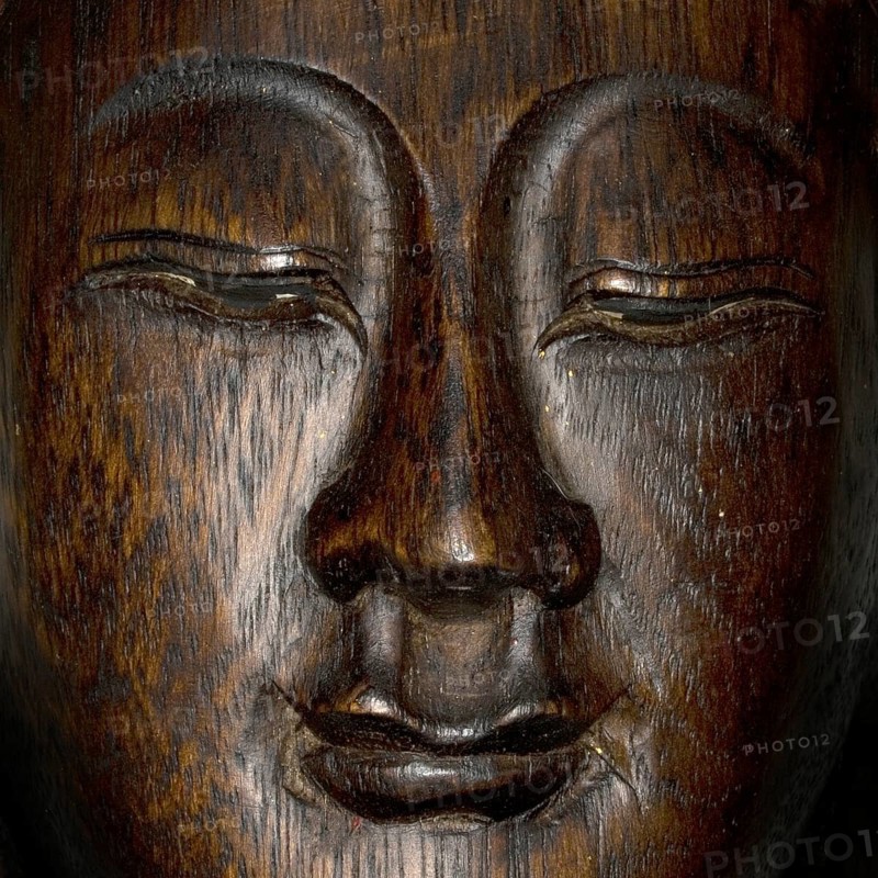 Buddha, portrait, wooden crafts, Buddhism, religion, Bangkok, Thailand, Southeast Asia