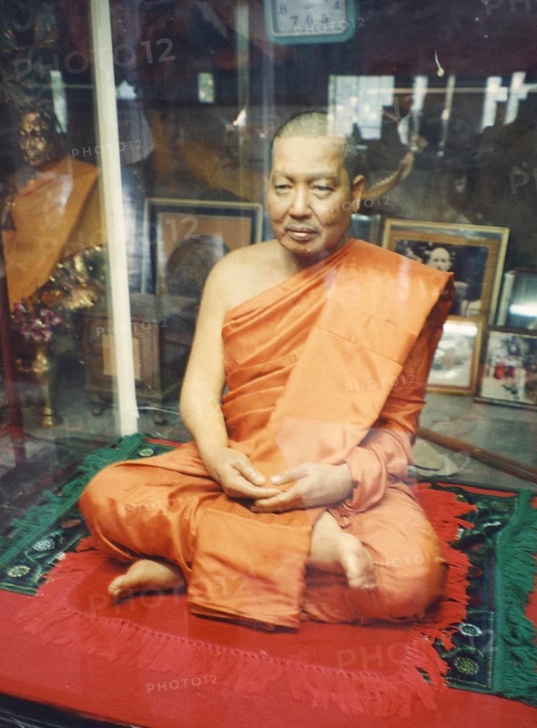 Mummified monk. Sokushinbutsu is a practice of self-mummification that has its roots in the Shingon-shu Buddhist school and comes from Japan, but is widespread throughout Southeast Asia. Buddhism, religion, Koh Samui, Thailand, Southeast Asia