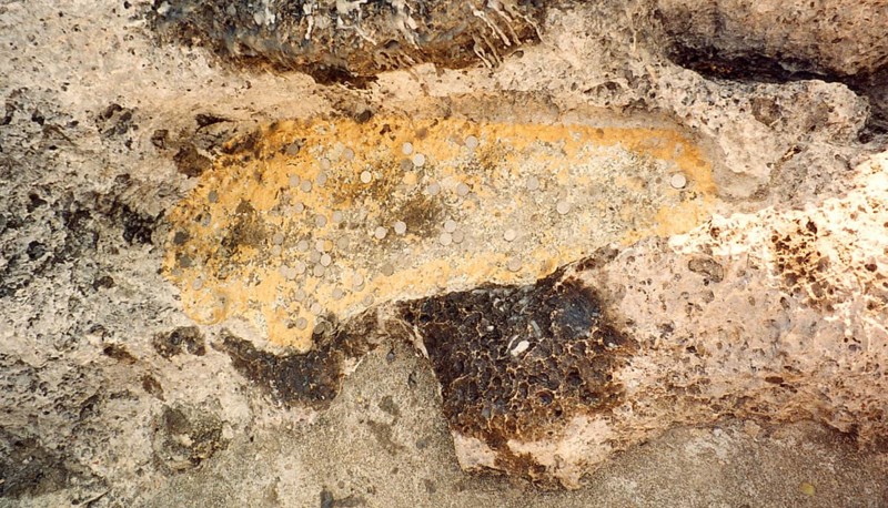 Buddha's footprint, symbolic image of Buddha, deepening in the rock, Buddhism, religion, Krabi, southern Thailand, Thailand, Southeast Asia