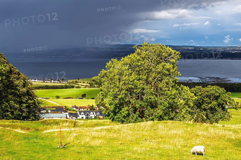 View of Forth Estuary from House of the Binns, Linlithgow, Scotland, UK