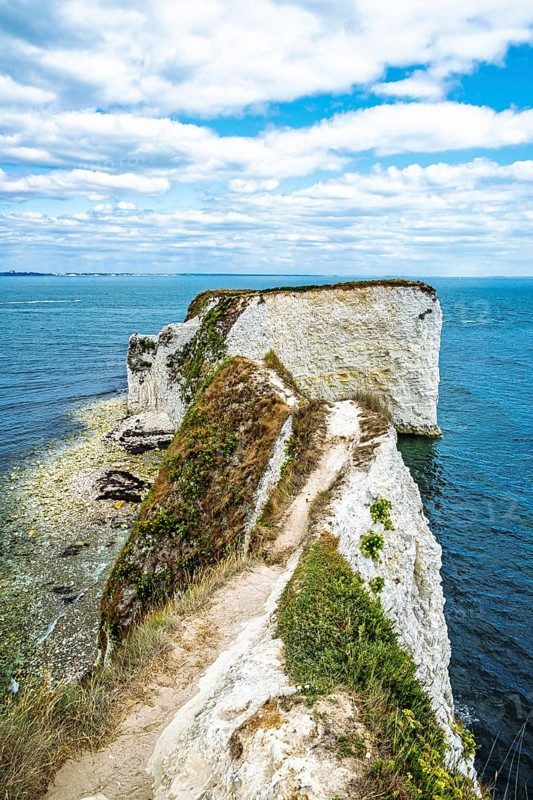 White Cliffs of Old Harry Rocks Jurassic Coast, Handfast Point, Dorset, UK