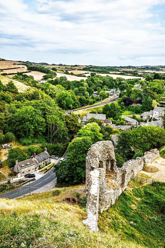 Ruins of Corfe Castle, Wareham, Dorset, England, United Kingdom