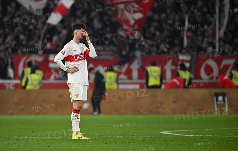 Atakan Karazor VfB Stuttgart (16) disappointed MHPArena, MHP Arena Stuttgart, Baden-Württemberg, Germany