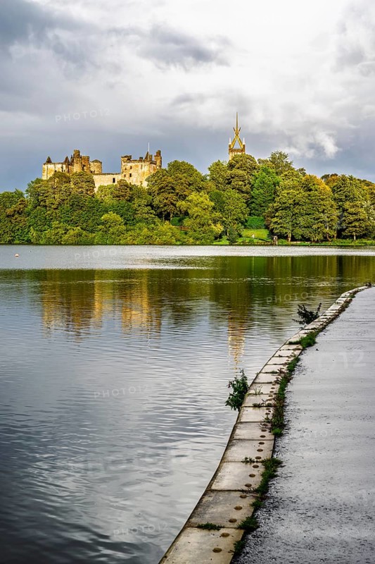 Linlithgow Palace, Linlithgow Loch, West Lothian, Scotland, United Kingdom