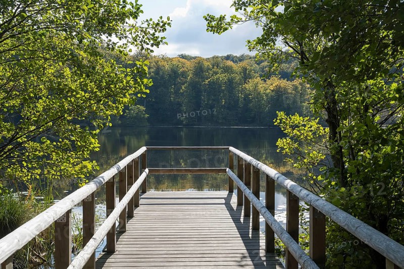 Viewing Platform, Schwarzer See, Granitz Nature Reserve, Southeast Rügen Biosphere Reserve, Rügen Island, Mecklenburg-Western Pomerania, Germany