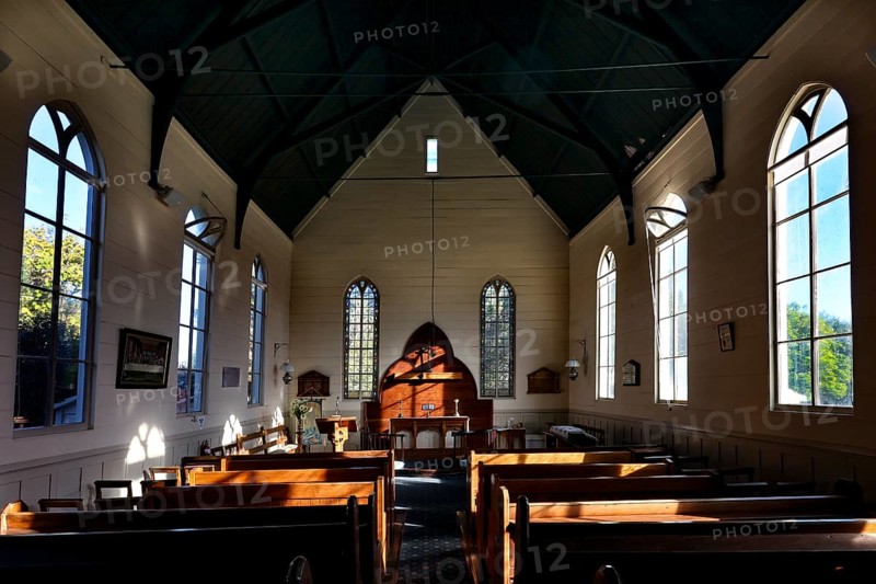 Welcoming, sunlit interior of Christ's Church in Russell, Russell, New Zealand