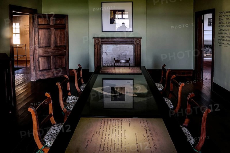 Historic Treaty House on the Waitangi Treaty Grounds with exquisite interiors, Waitangi, Northland, New Zealand