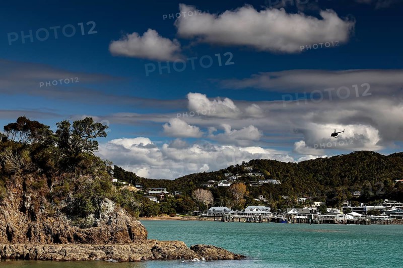 Idyllic island view in the Bay of Islands from Paihia, Paihia, Bay of Islands, New Zealand