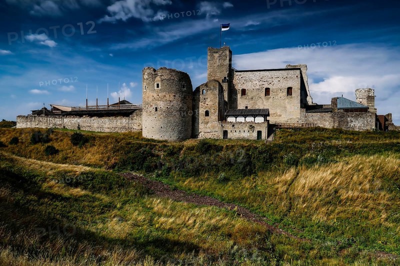 Ruins of the Teutonic Order Castle in Rakvere with blue sky in the background, Rakvere, Estonia