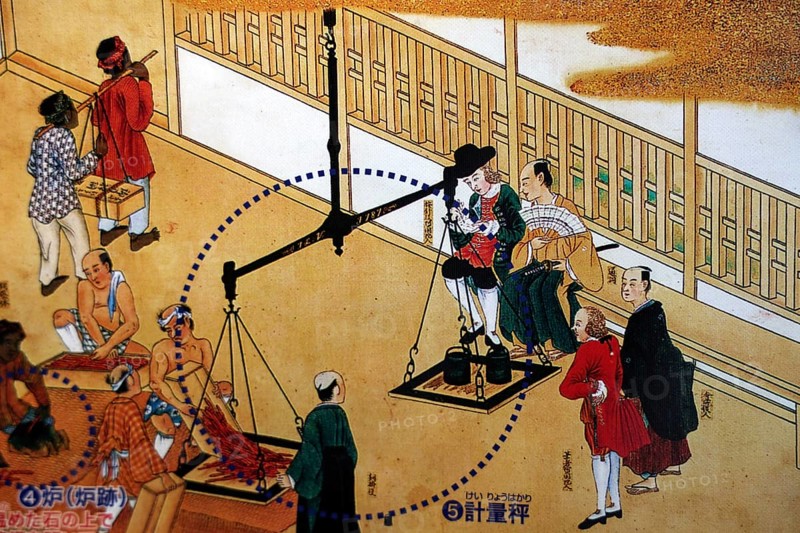 Historical presentation of the Dutch trade base in Dejima, Nagasaki, Nagasaki, Japan