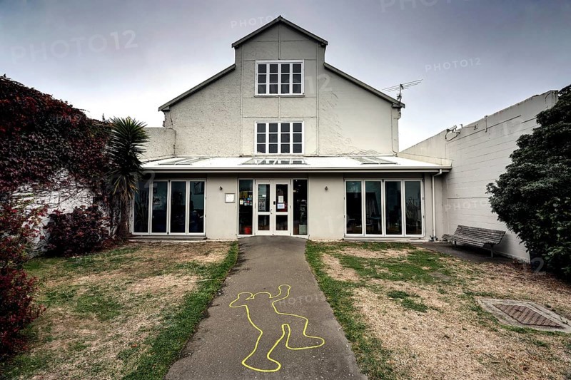 Former prison, now accommodation, with template on the way in Christchurch, Christchurch, Canterbury, New Zealand