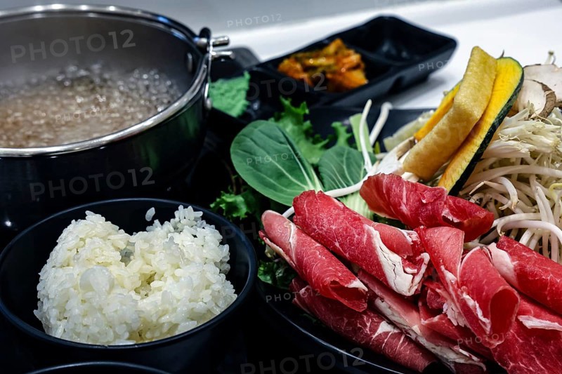 Shabu Shabu dish in the food court of the Lotte Department Store in Busan, Busan, South Korea